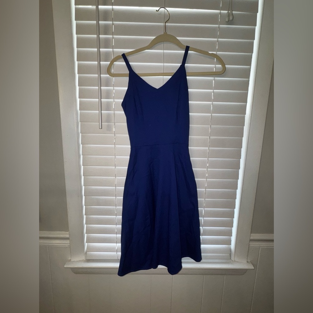 Royal Blue Spaghetti Strapped Dress